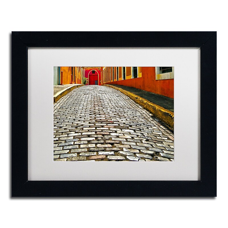 Trademark Fine Art CATeyes 'Old San Juan 14' 11" x 14" Matted Framed (190836040186) image 1