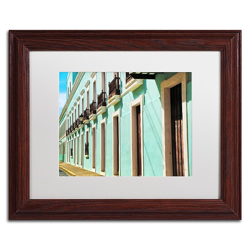 Trademark Fine Art CATeyes 'Old San Juan 2' 11" x 14" Matted Framed (190836038350) image 1