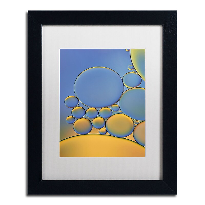 Trademark Fine Art Cora Niele 'Orange and Purple Drops' 11" x 14" Matted Framed (190836253845) image 1