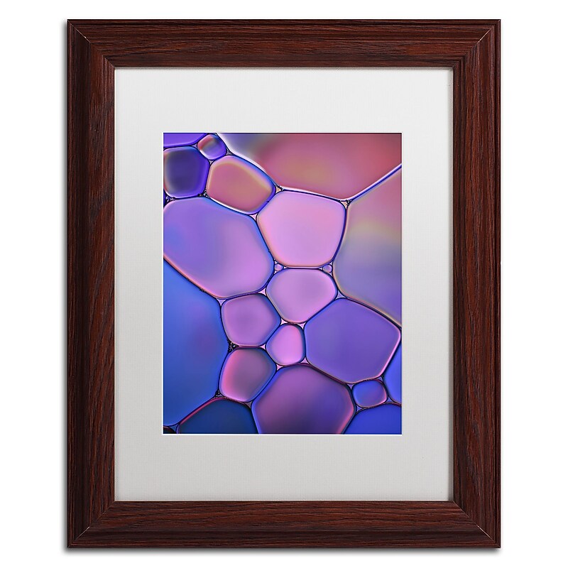 Trademark Fine Art Cora Niele 'Purple Stained Glass' 11" x 14" Matted Framed (190836254248) image 1