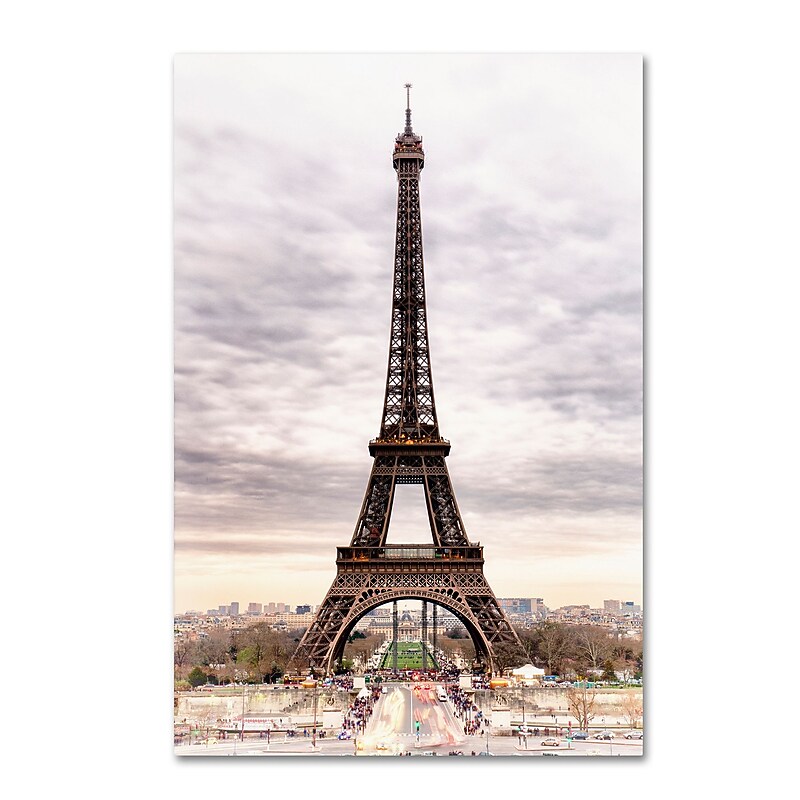Trademark Fine Art Philippe Hugonnard 'The Eiffel Tower' 12" x 19" Canvas Stretched (190836050154) image 1