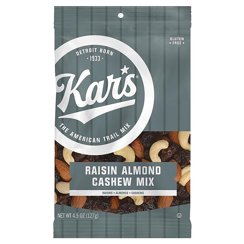 Kar's Raisin Almond Cashew Trail Mix, 4.5 oz., 12 Bags/Pack (KAR08444) image 1