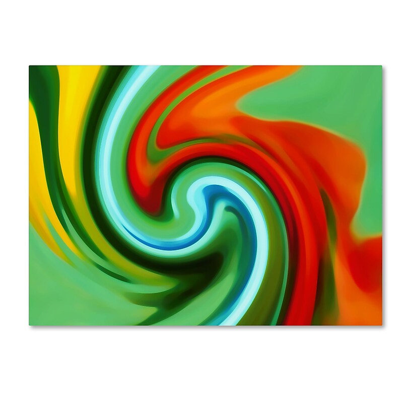 Trademark Fine Art Amy Vangsgard 'Abstract Flower Unfurling 2' 14" x 19" Canvas Stretched (886511933095) image 1