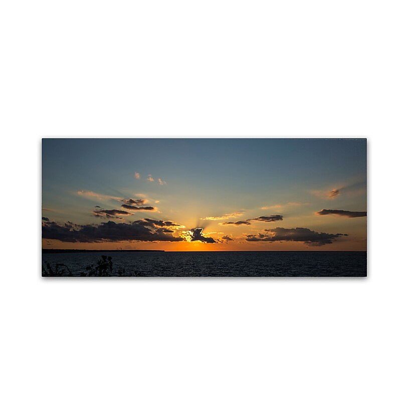 Trademark Fine Art Kurt Shaffer 'Sunset Horizon' 10" x 24" Canvas Stretched (190836008513) image 1