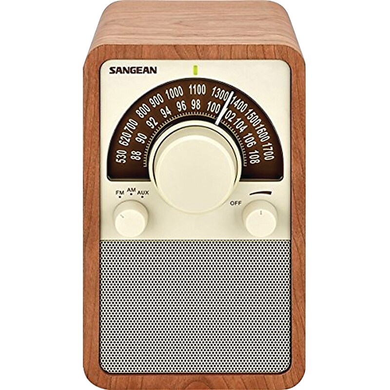 Sangean AM/FM Tabletop Radio, Walnut (WR-15WL) image 1