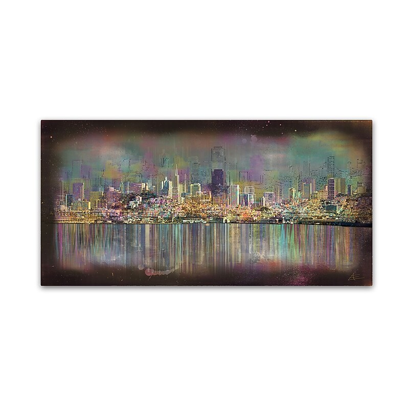Trademark Fine Art Ellicia Amando 'San Francisco' 12" x 24" Canvas Stretched (190836278756) image 1