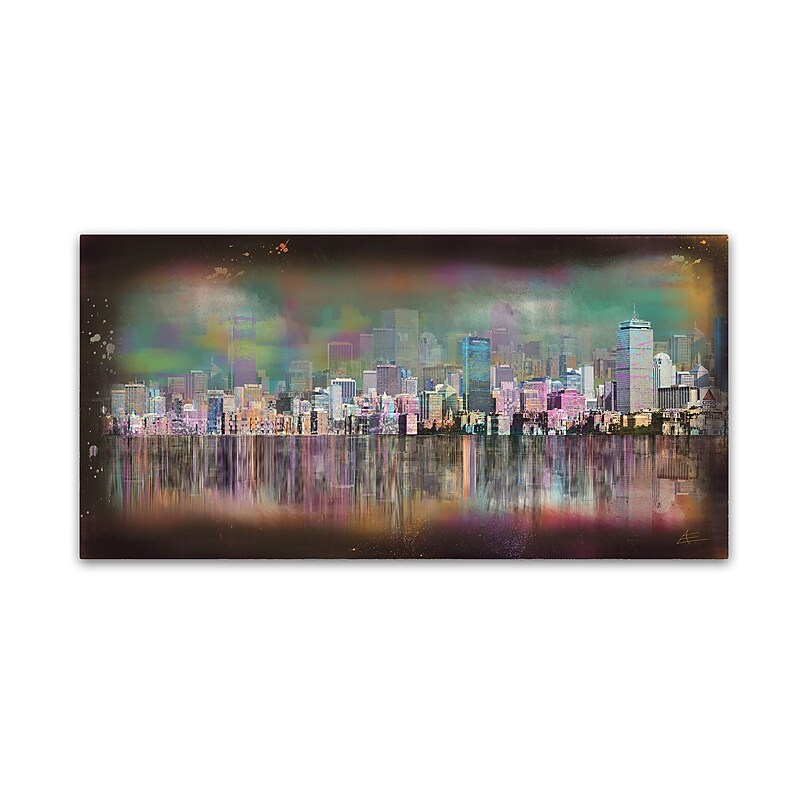 Trademark Fine Art Ellicia Amando 'Boston' 12" x 24" Canvas Stretched (190836278473) image 1