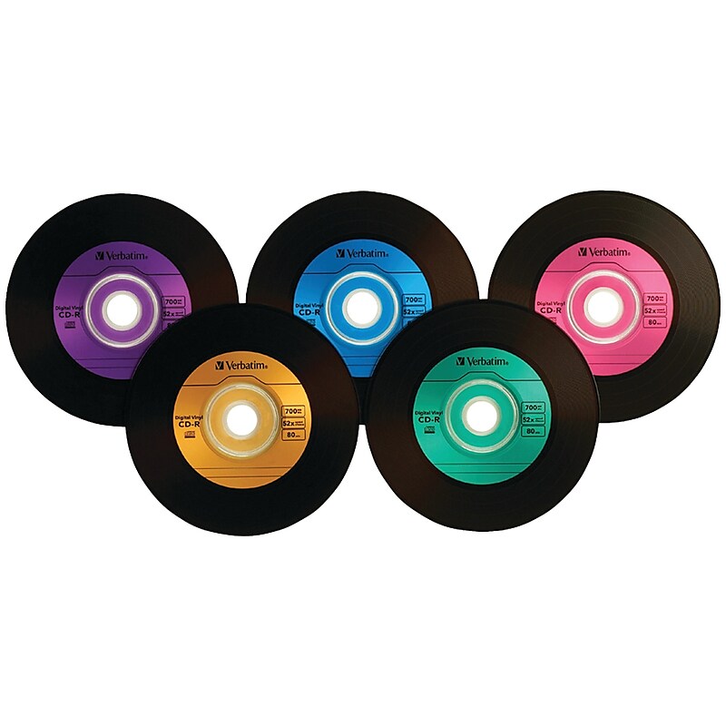 Verbatim 700 MB 80-Minute 52x Digital Vinyl CD-Rs, 50 Count Spindle (VTM94587) image 1