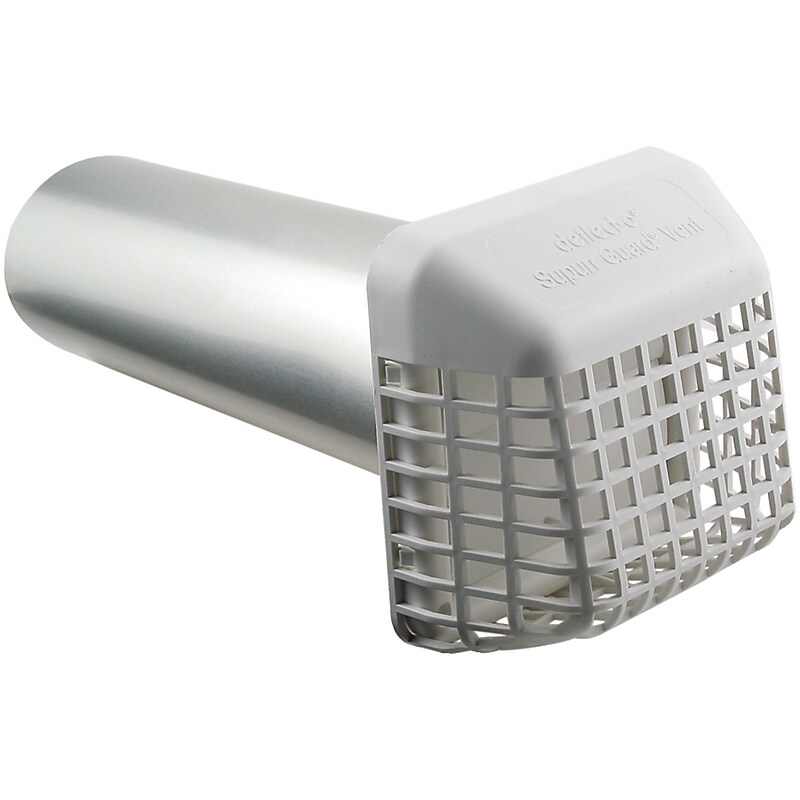 Deflect-O 4" Supurr Guard Louvered Vent Hood, White (VENGVHAW4) image 1