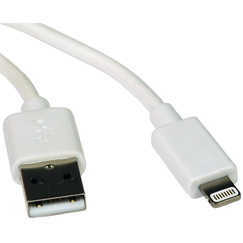Tripp Lite Lightning USB Sync/Charge Cable for Universal, White (M100-006-WH) image 1