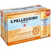 S.Pellegrino Essenza Lemon & Lemon Zest Flavored Mineral Water, 11.15 fl oz. Cans, 8/Pack (12394352)