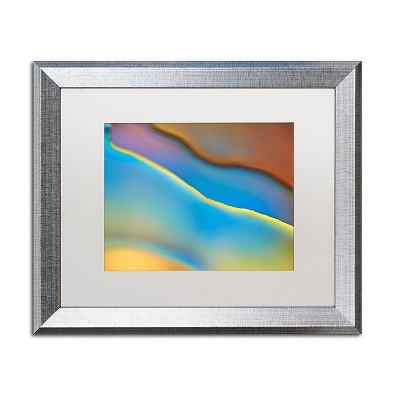 Trademark Fine Art Cora Niele 'Blue Flow' 16" x 20" Matted Framed (190836253517) image 1