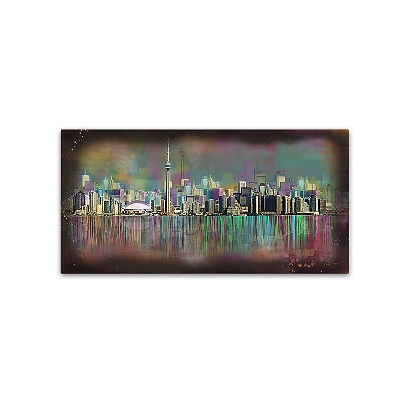 Trademark Fine Art Ellicia Amando 'Toronto' 12" x 24" Canvas Stretched (190836278794) image 1