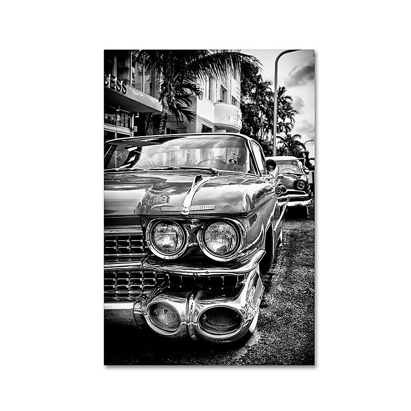 Trademark Fine Art Philippe Hugonnard 'Car Miami' 12" x 19" Canvas Art (190836049257) image 1