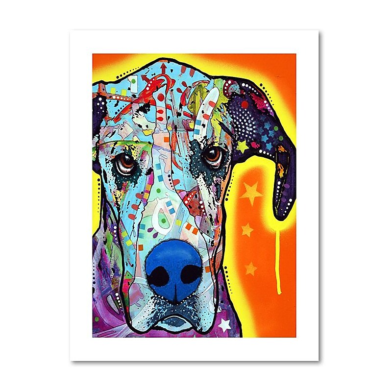 Trademark Fine Art Dean Russo 'Great Dane' 18" x 24" Paper Rolled (190836147779) image 1