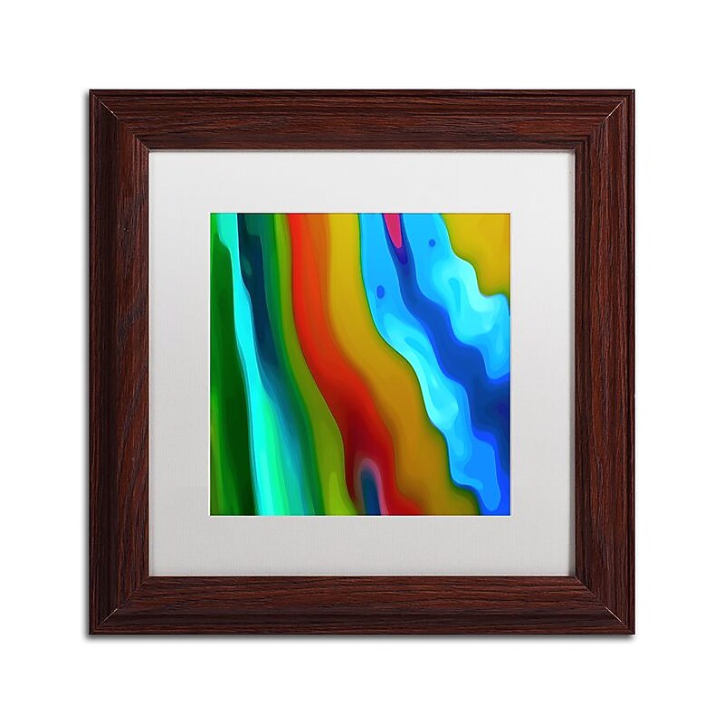 Trademark Fine Art Amy Vangsgard 'River Runs Through Square 3' 11" x 11" Matted Framed (886511936270) image 1