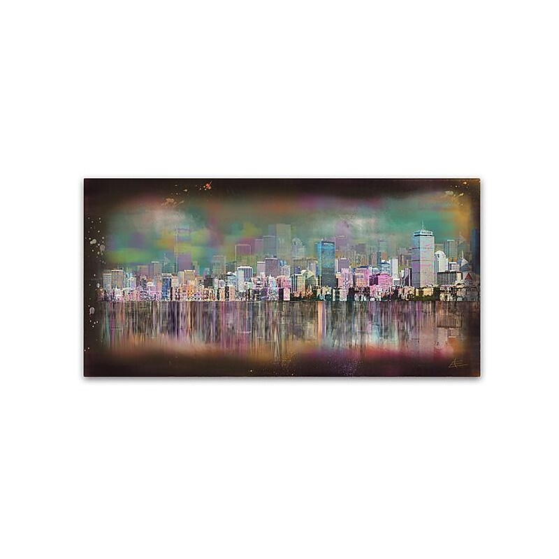 Trademark Fine Art Ellicia Amando 'Boston' 24" x 47" Canvas Stretched (190836278497) image 1