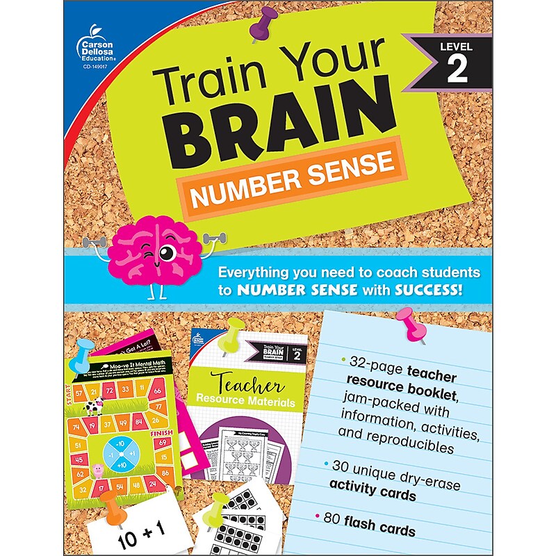 Carson-Dellosa Classroom Kit Train Your Brain: Number Sense, Level 2, 111 Pieces/Set (149017) image 1