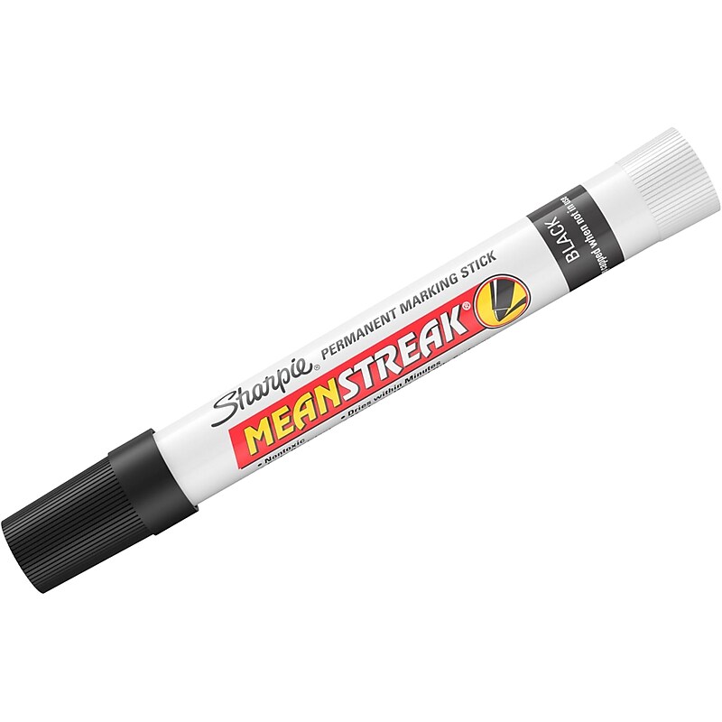Sharpie Mean Streak Permanent Marker, Bullet Point, White (85118) image 1