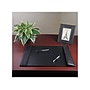 Artistic Woven Faux Leather Desk Pad with Side Rail, 19" x 24", Black (ART61026B)~#|#~sp54298787_sc7