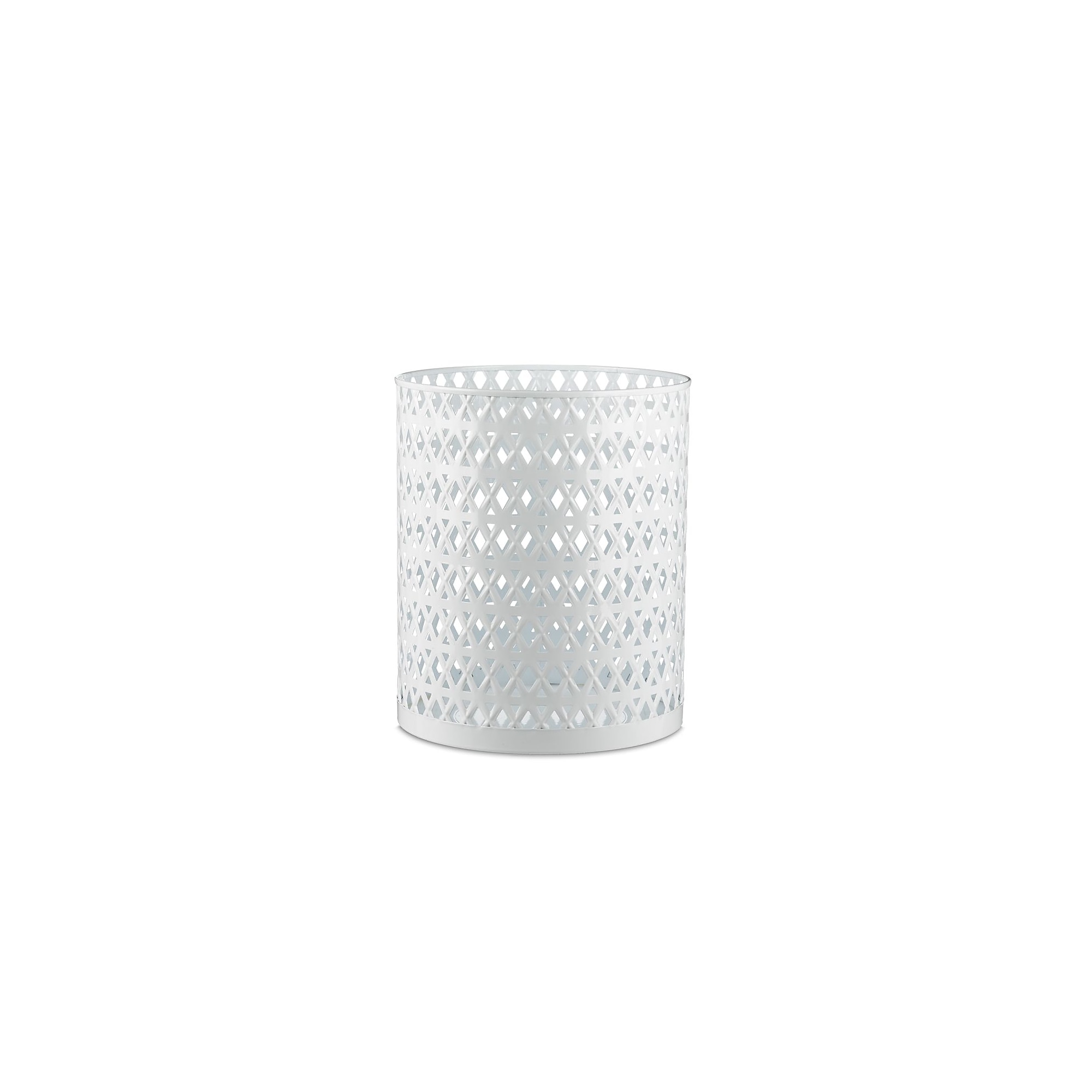 Design Ideas, LTD. Mosaic WasteCan, White, 11×9.1×9.1 in. (3431031) Sansujyuku sansujyuku.com