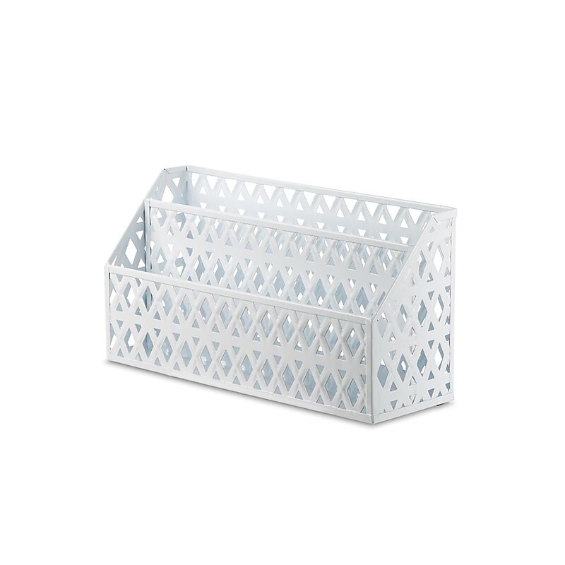 Design Ideas, LTD. Mosaic LetterBin, White, 5.4x10.5x3.5 in. (3431081) image 1