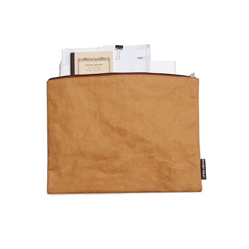 Design Ideas Folio Zipper Pencil Case, Tan (6602337) image 1