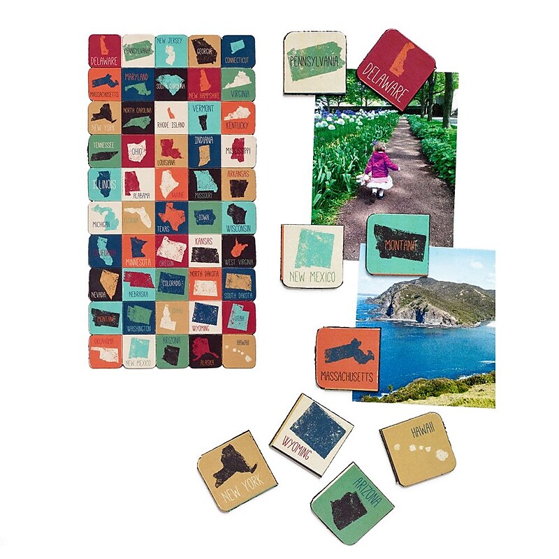 Design Ideas, LTD. StateSide Magnets, Multi, 0.9x0.9x0.1 in. (3205036) image 1