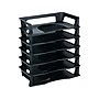 Rubbermaid Regeneration Stackable Side Loading Letter Trays, Letter Size, Black Plastic, 6/Pack (86028)~#|#~sp54550016_sc7