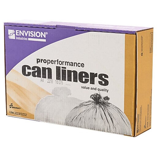 Shop Staples for Envision® Trash Liners, 33"x39", 33 Gallon, Clear, LD33H