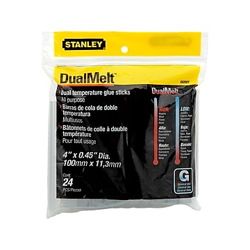Stanley DualMelt Permanent Glue Sticks, 24/Pack (GS20DT)
