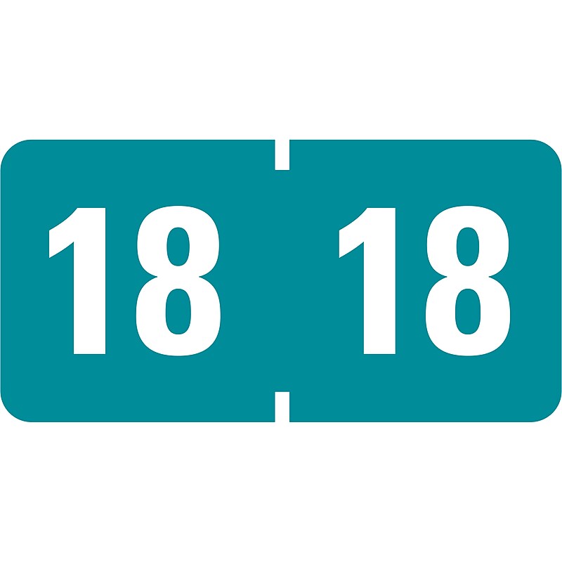 Smead ETYJ 2018 Identification & Color Coding Labels, 3/4" x 1 1/2", Light Blue, 500/Roll (68318) image 1