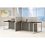 Bush Business Furniture Easy Office 60W 4 Person Straight Desk Open Office, Mocha Cherry (EOD660MR-03K)~#|#~sp54555954_sc7