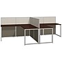 Bush Business Furniture Easy Office 60"W 2 Person T-Shaped Cubicle Workstation, Mocha Cherry (EOD560MR-03K)~#|#~sp54555963_sc7