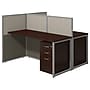 Bush Business Furniture Easy Office 45"H x 60"W 2 Person Back to Back Cubicle Workstation, Dark Wood (EOD460SMR-03K)~#|#~sp54555979_sc7