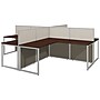 Bush Business Furniture Easy Office 45"H x 119"W 4 Person X-Shaped Cubicle Workstation, Mocha Cherry (EOD760MR-03K)~#|#~sp54556556_sc7