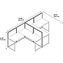 Bush Business Furniture Easy Office 60"W 2 Person T-Shaped Cubicle Workstation, Mocha Cherry (EOD560MR-03K)~#|#~sp54556690_sc7