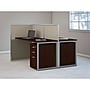 Bush Business Furniture Easy Office 45"H x 60"W 2 Person Back to Back Cubicle Workstation, Dark Wood (EOD460SMR-03K)~#|#~sp54556845_sc7