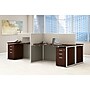 Bush Business Furniture Easy Office 45"H x 119"W 4 Person Back to Back Cubicle Workstation, Dark Wood (EOD660SMR-03K)~#|#~sp54556949_sc7