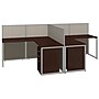 Bush Business Furniture Easy Office 45"H x 60"W 2 Person T-Shaped Cubicle Workstation, Dark Wood (EOD560SMR-03K)~#|#~sp54557003_sc7