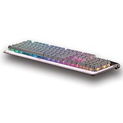 Velocilinx Boudica Wired Mechanical Gaming Keyboard, Silver/White (VXGM-KB104P-OBL-WH)