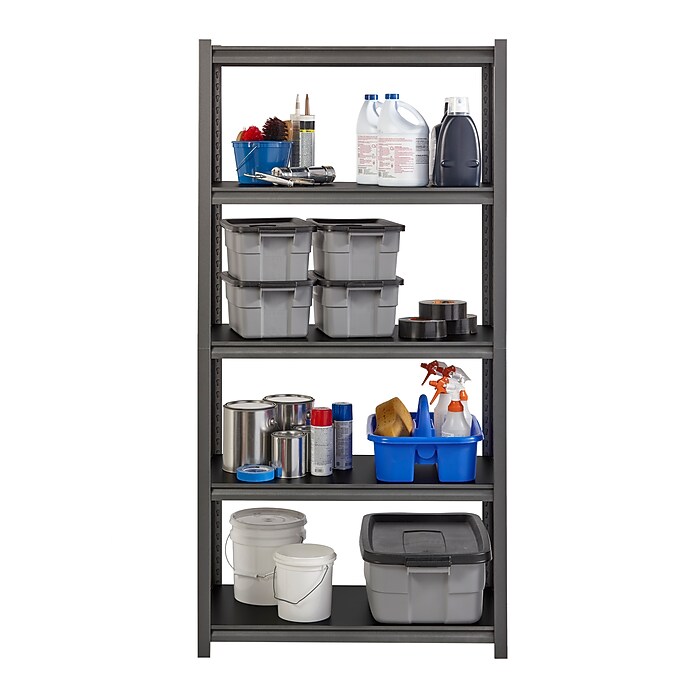 Iron Horse 3200 Concealed Rivet 5-Shelf Metal Stand Alone Shelving