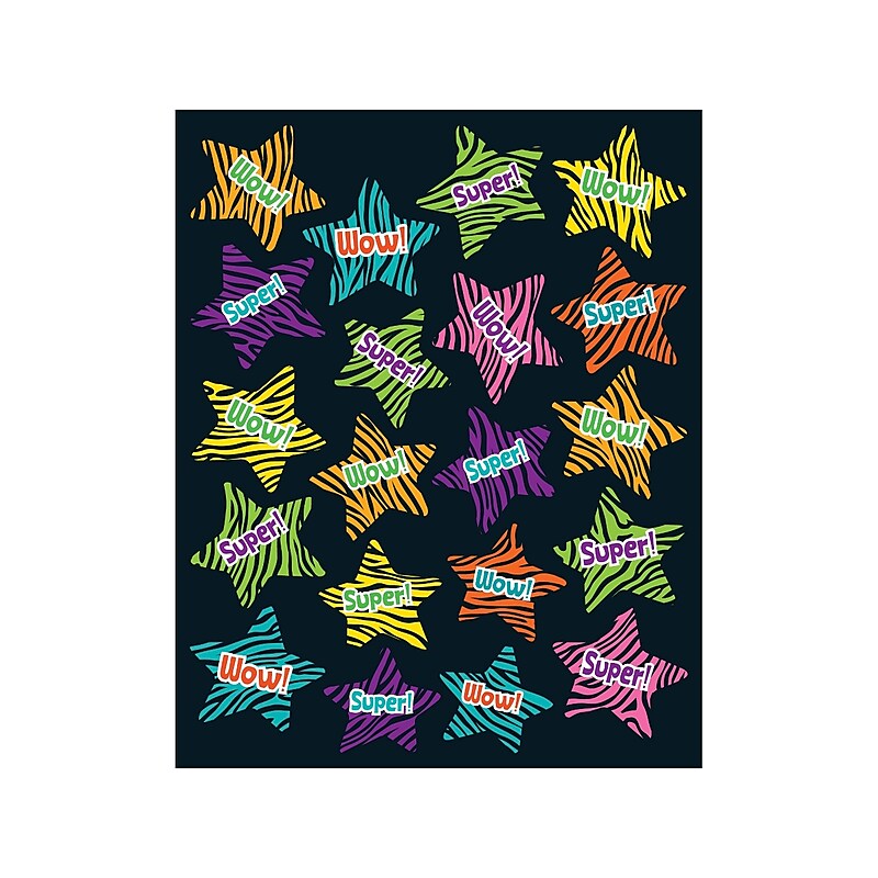 Carson-Dellosa Wild Style Stickers, Assorted Colors, 120/Pack (168136) image 1