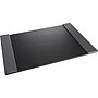 Artistic Monticello Anti-Slip Faux leather Desk Pad with Side Rail, 19" x 24", Black with Gray Accents (5240-BG)~#|#~sp54831045_sc7