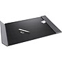 Artistic Monticello Anti-Slip Faux leather Desk Pad with Side Rail, 19" x 24", Black with Gray Accents (5240-BG)~#|#~sp54831046_sc7