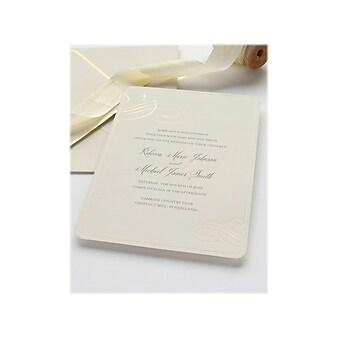 Gartner Studios 5" x 7" Border Invitations, Ivory/Gold, 25/Pack