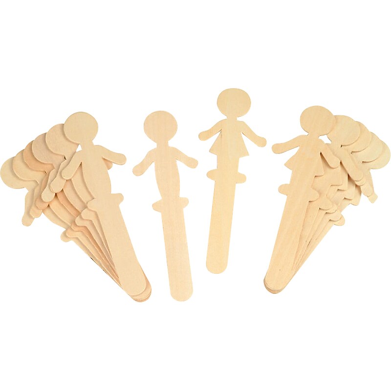 Creativity Street Craft Stick Shapes, Natural, 16/Pack (AC3645) image 1