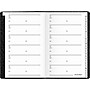 Undated AT-A-GLANCE Designer 4.38" x 6.56" Phone/Address Book, Faux Leather Cover, Black (8040200)~#|#~sp54831098_sc7