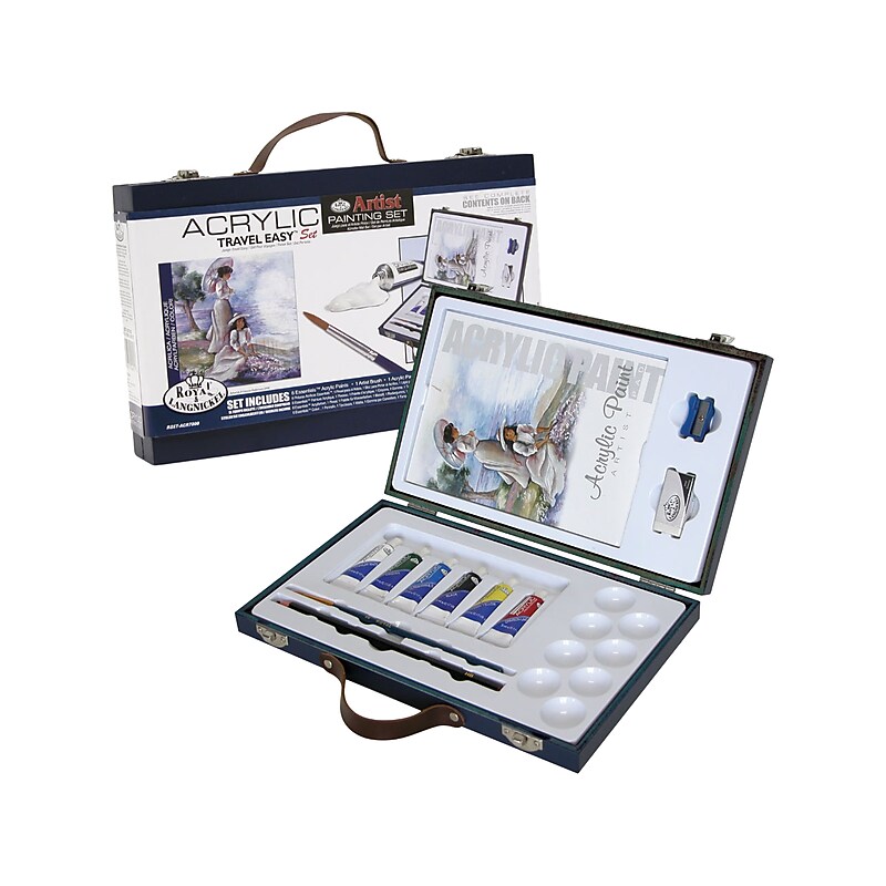 Royal & Langnickel Travel Easy Non Washable Painting Kit, Assorted Colors, 0.17 Oz., 13/Pack (RSET-ACR7000) image 1