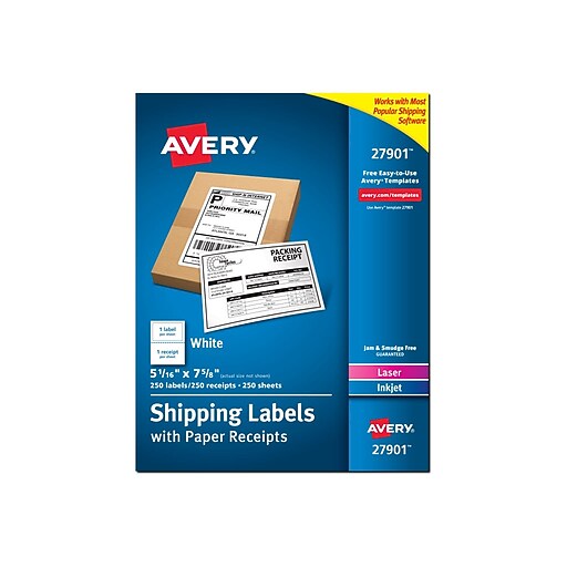 Shop Staples for Avery Shipping With Paper Receipts Laser/Inkjet Labels